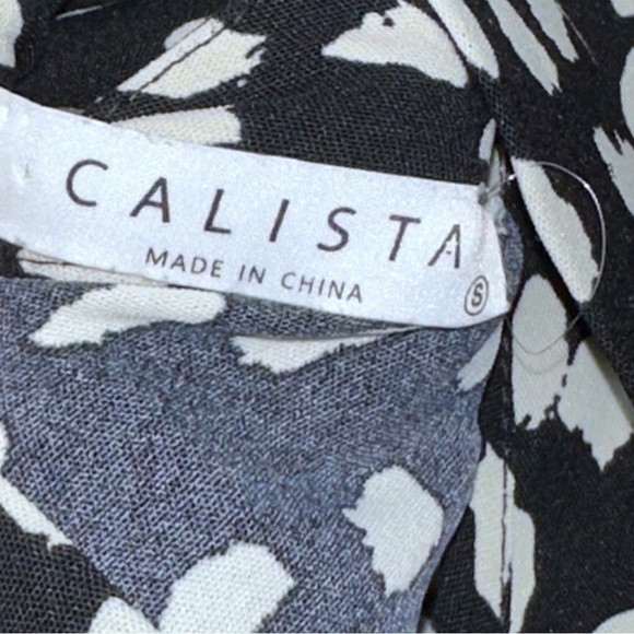 Black and White Halter Tiered Dress Soft Dot Midi Ruffle Size Small Coastal Y2K - Picture 10 of 11